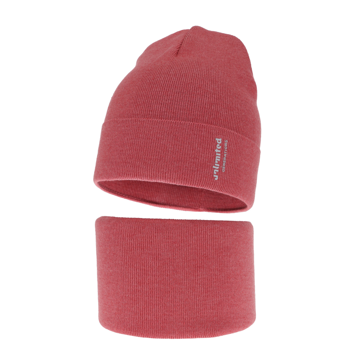 Ensemble automne/printemps garçon: bonnet et snood, avec coton, rouge, Timothe