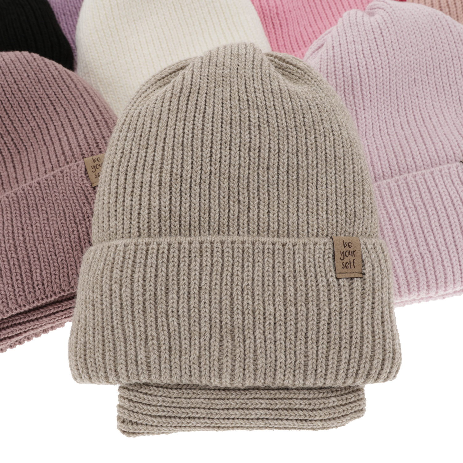 Ensemble d'hiver fille: bonnet et snood, noir, Edera