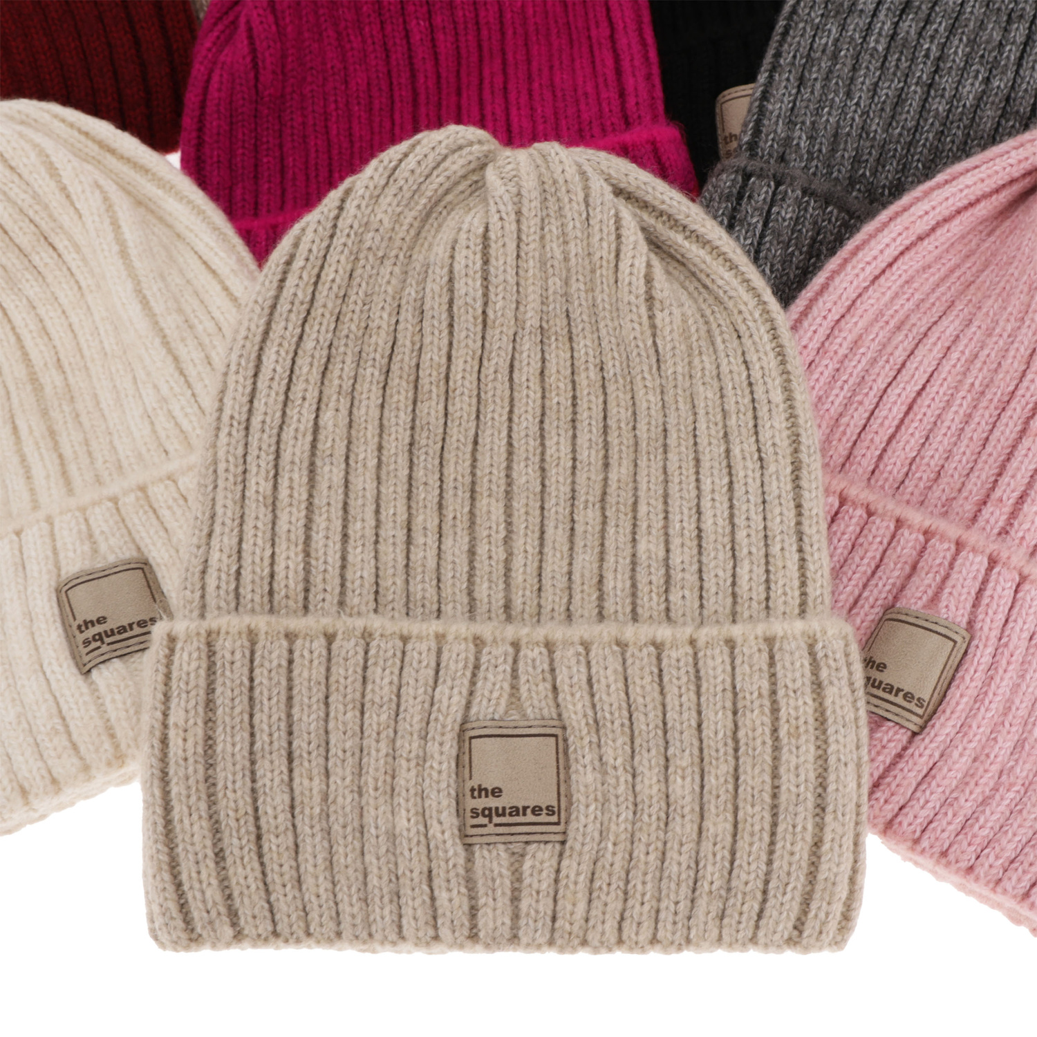 Bonnet d'hiver femme, hiver, gris foncé, avec laine mérinos, Benedetta