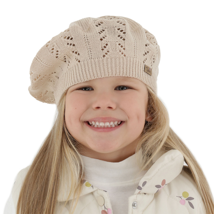 Béret automne/printemps fille, beige, Kevira