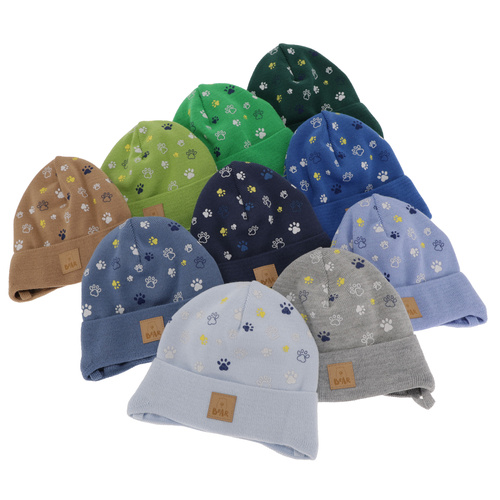 Bonnet automne/printemps garçon, vert, avec liens, Folik