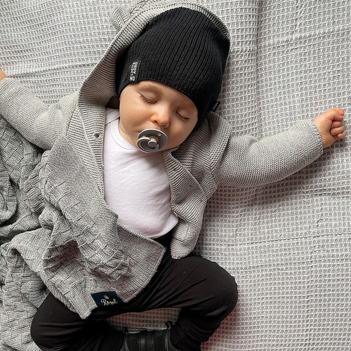 Ensemble automne/printemps garçon: bonnet et snood, avec coton, bleu, Tunis