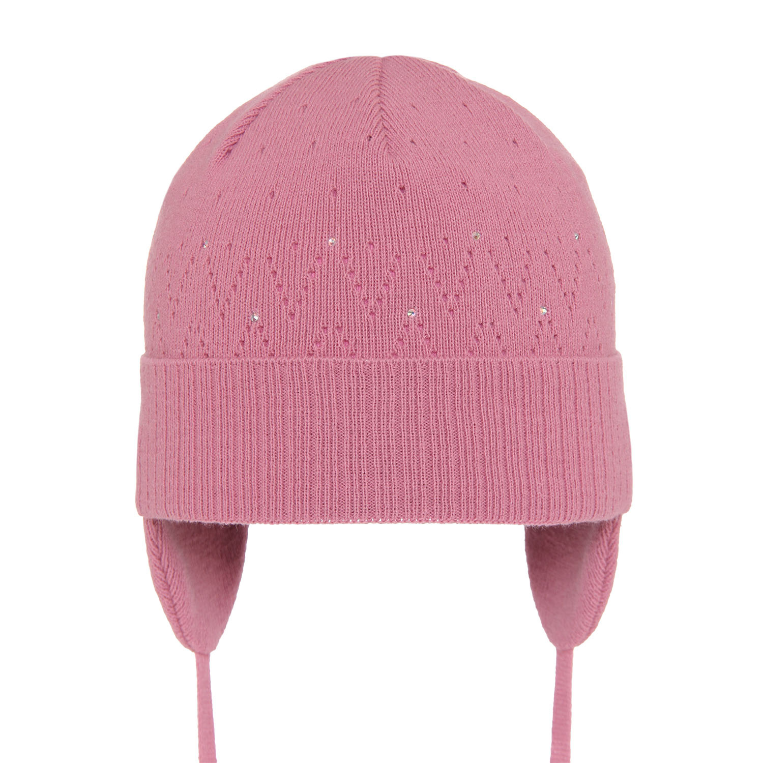 Bonnet automne/printemps fille, rose, avec liens, Apka