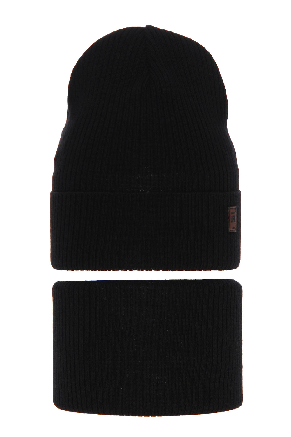 Ensemble automne/printemps garçon: bonnet et snood, avec coton, noir, Dragon