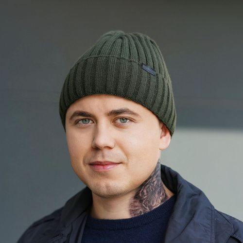 Bonnet d'hiver homme, gris foncé, Vincent