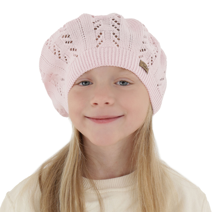 Béret automne/printemps fille, rose, Kevira