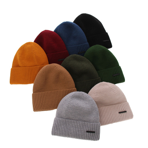 Bonnet d'hiver homme, brun, avec laine mérinos, Henk
