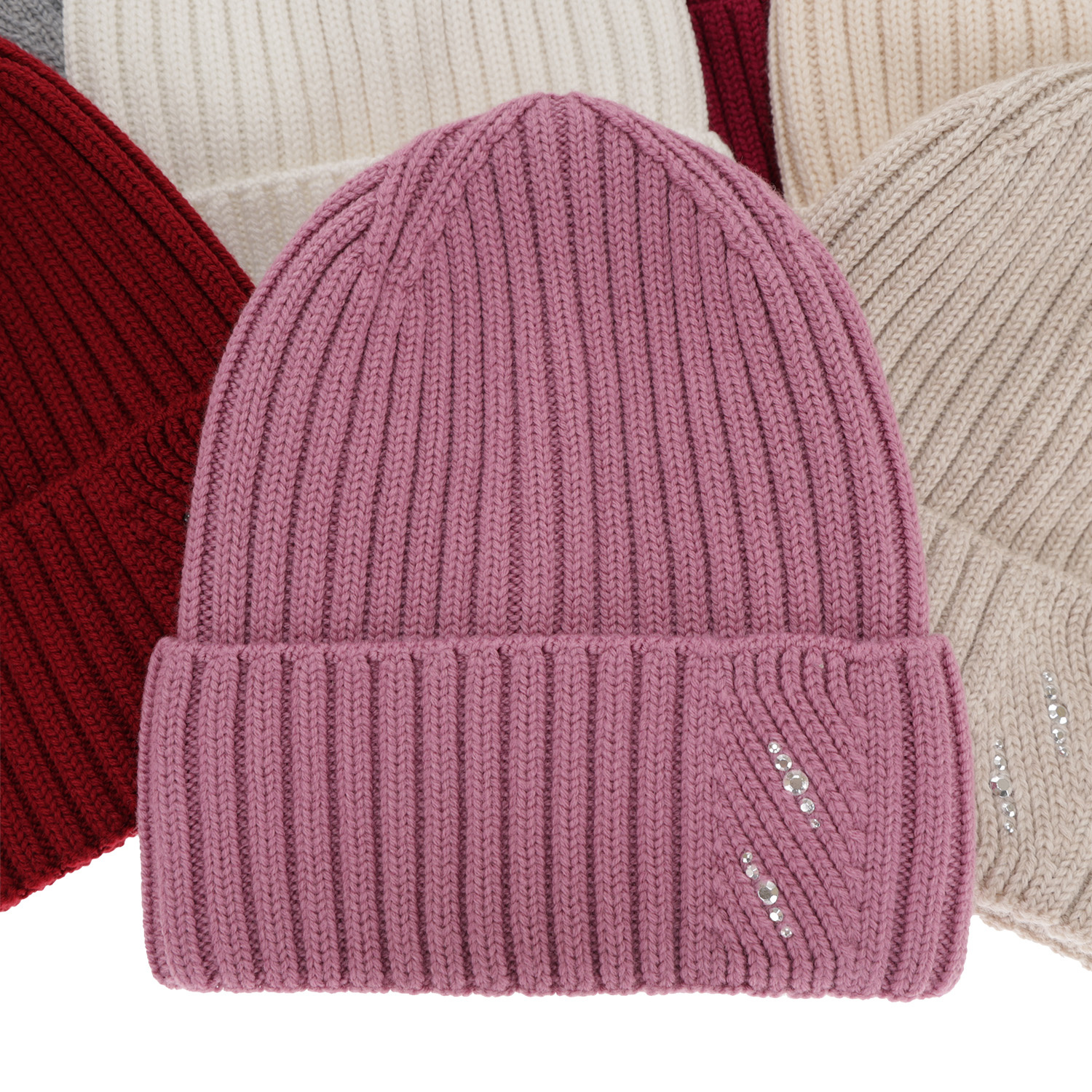 Bonnet d'hiver femme, gris, avec laine mérinos, Ariga