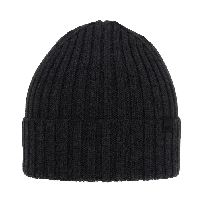 Bonnet d'hiver homme, gris foncé, avec laine mérinos, Nathan