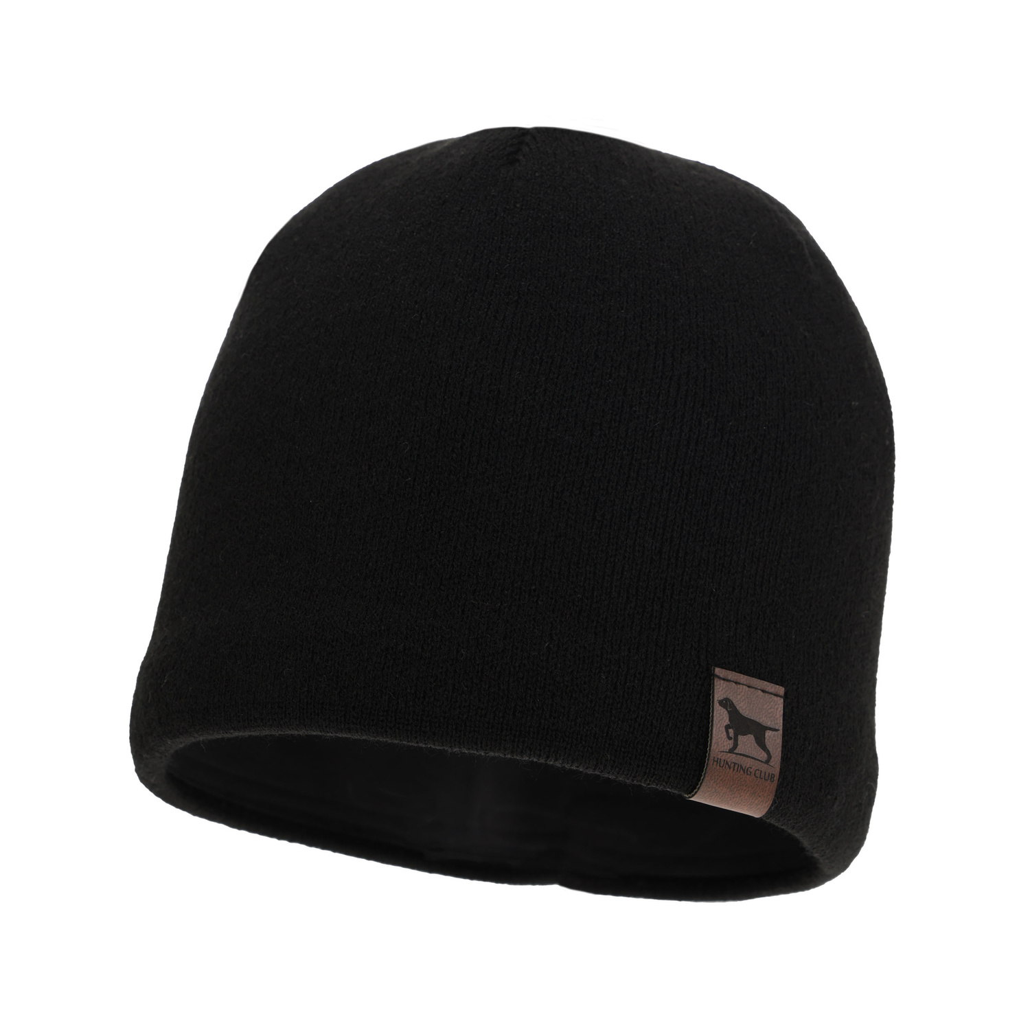 Bonnet de chasse homme d'hiver, noir, Charles