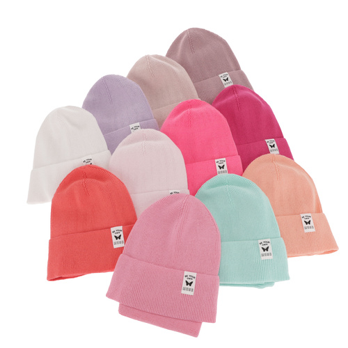 Ensemble automne/printemps fille: bonnet et snood, avec coton, corail, Leonita
