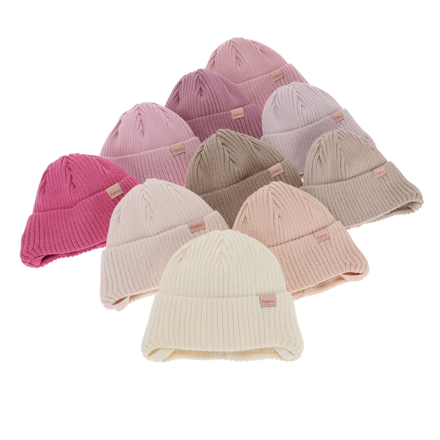 Bonnet d'hiver fille, rose, avec liens, avec laine mérinos, Punia