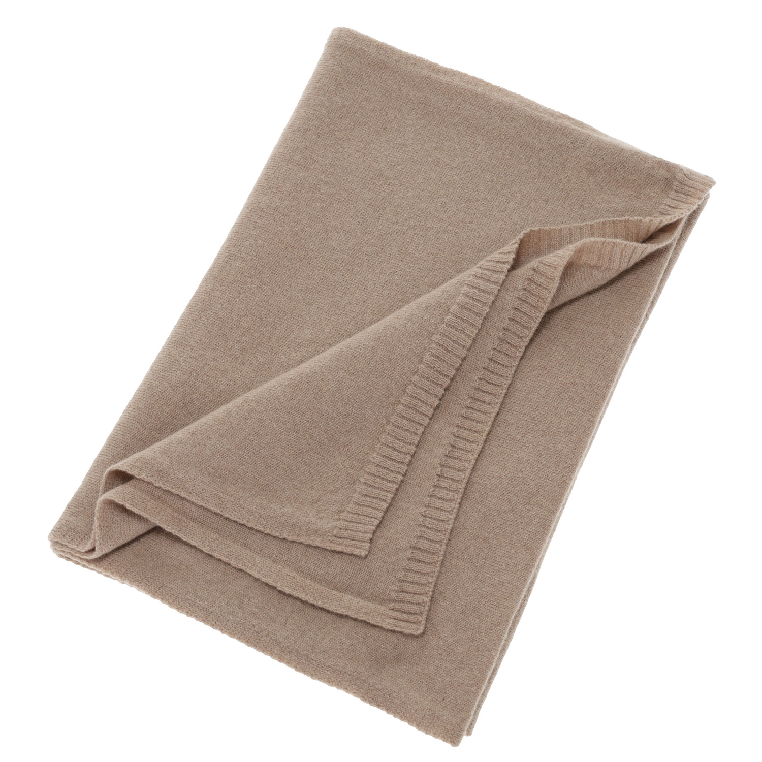 Écharpe d'hiver femme, beige, laine mérinos avec cachemire, Irenia