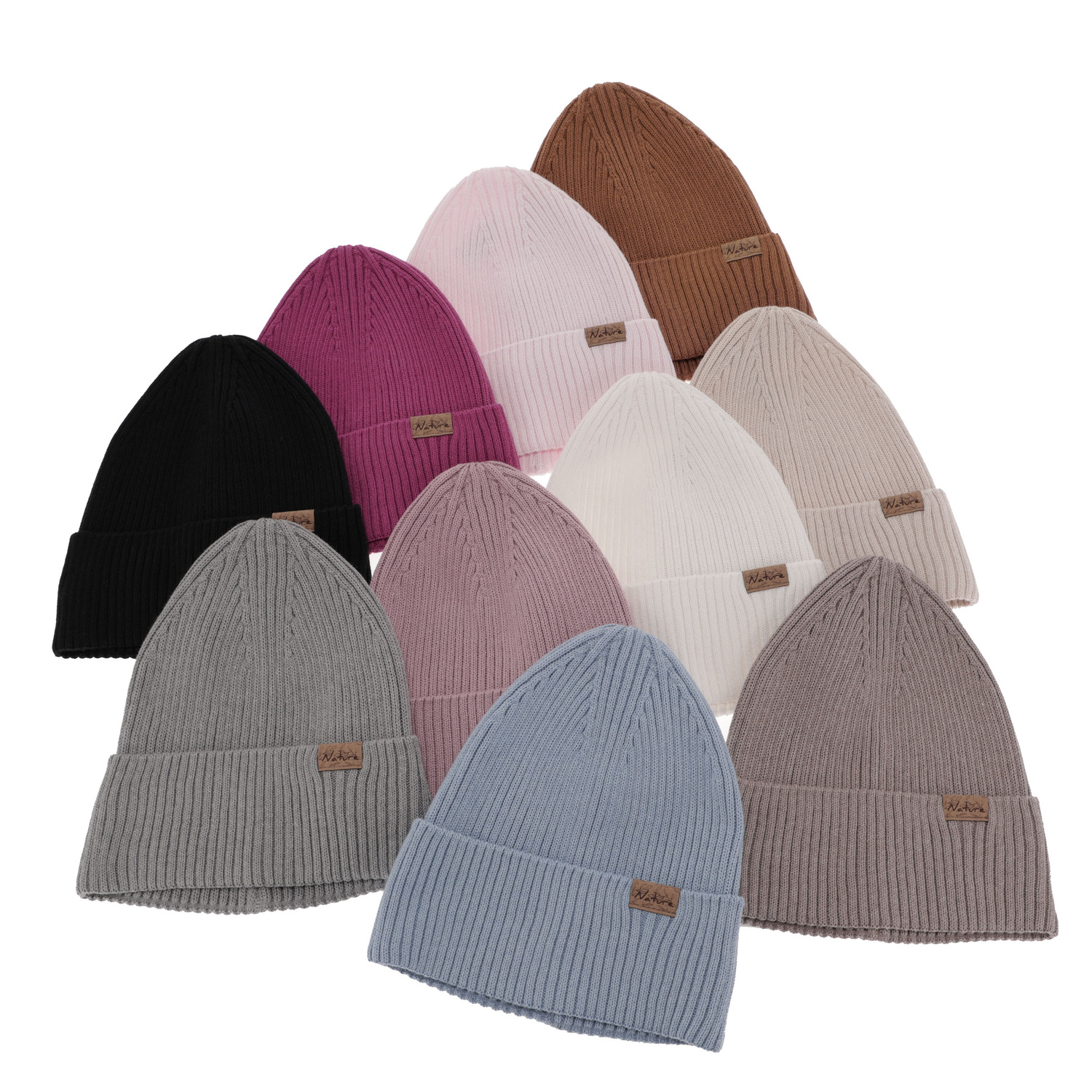 Bonnet d'hiver femme, avec coton, wrzosowy, Messina