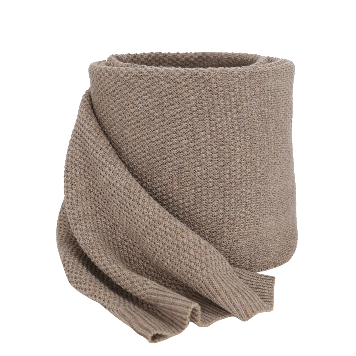 Écharpe d'hiver femme, beige foncé, Agora