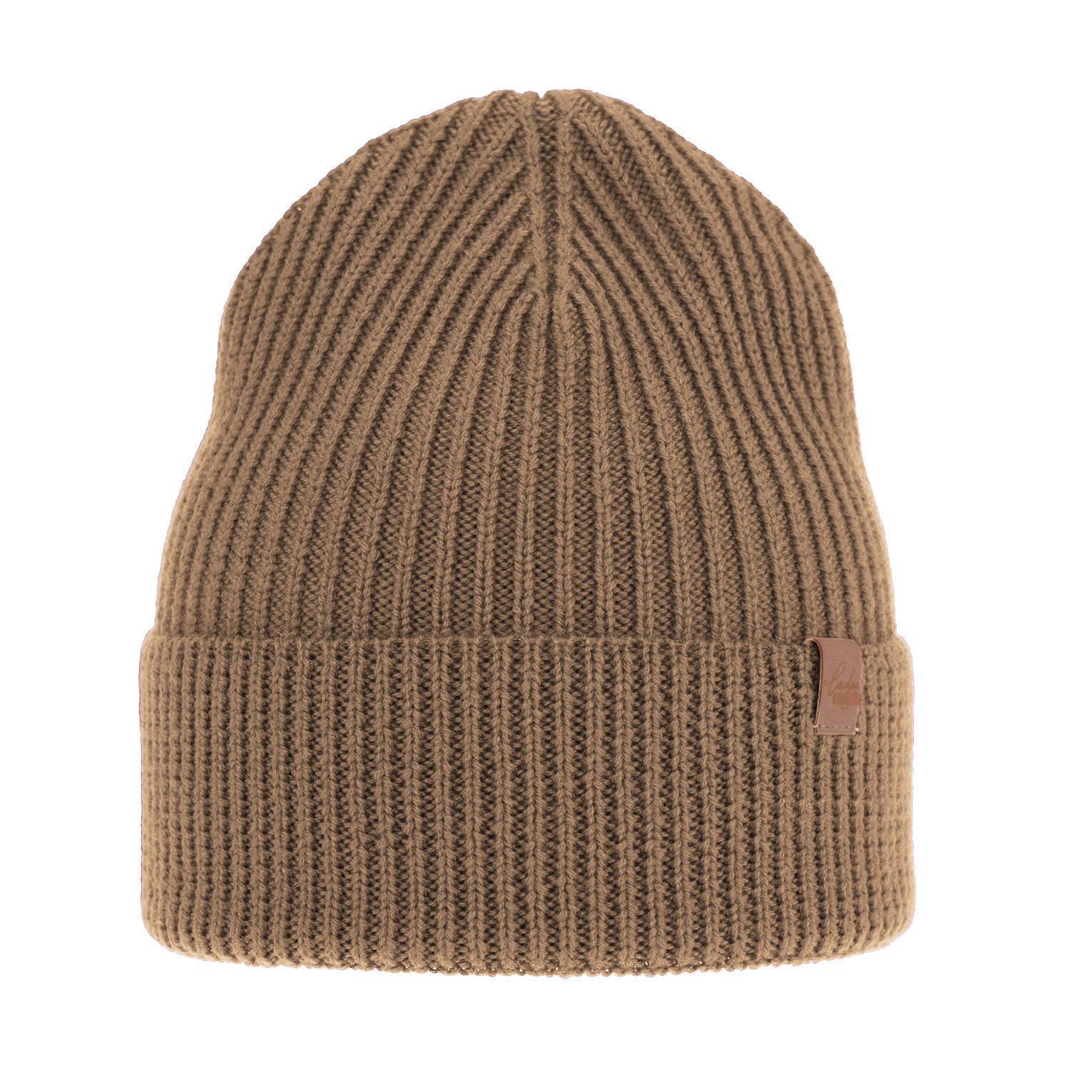 Bonnet d'hiver femme, camel, 100% Laine Mérinos, Isla