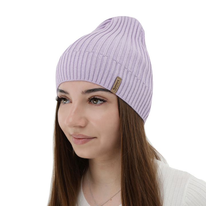Bonnet pour femme printemps, automne, avec coton, violet, Mirona