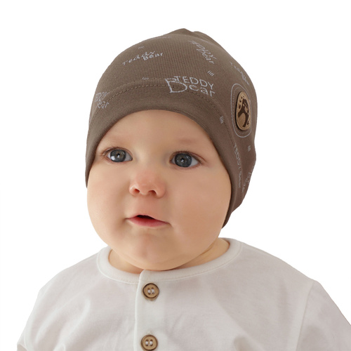 Bonnet automne/printemps garçon, brun-beige, Tedi