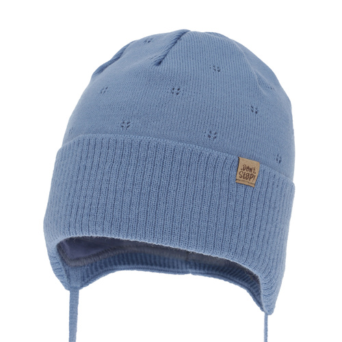Bonnet automne/printemps garçon, bleu, avec liens, Leif