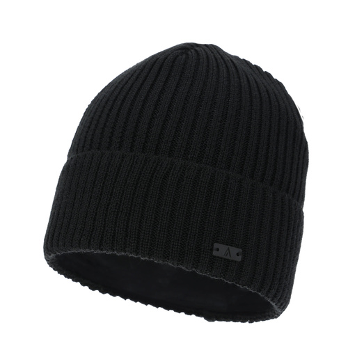 Bonnet d'hiver pour homme, noir, avec laine mérinos, Jeffrey