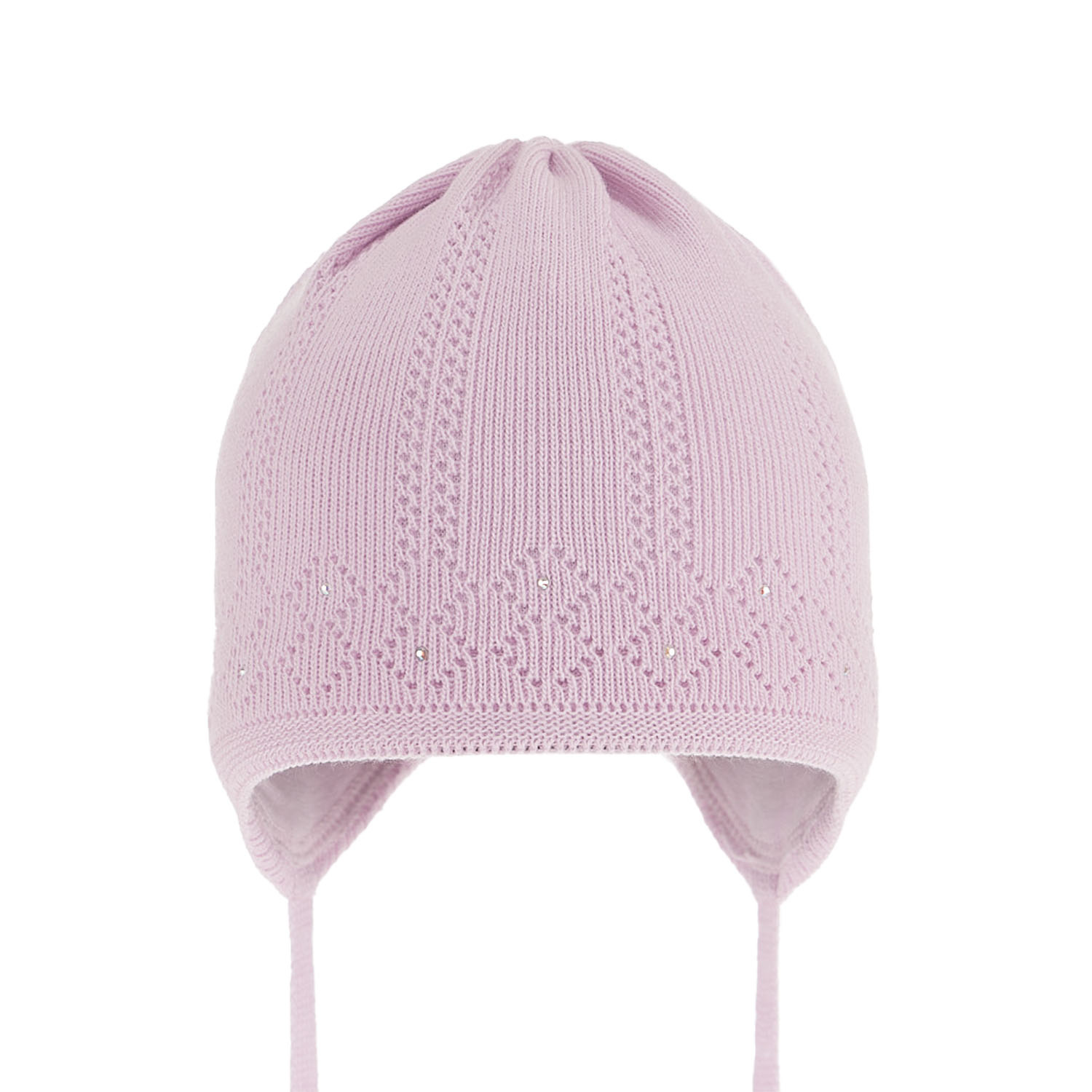 Bonnet automne/printemps fille, lilas, avec liens, Antila
