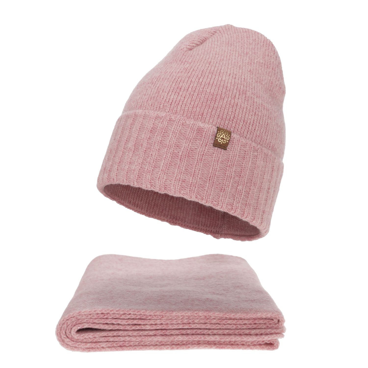 Ensemble d'hiver femme: bonnet et écharpe, rouge, Shasta