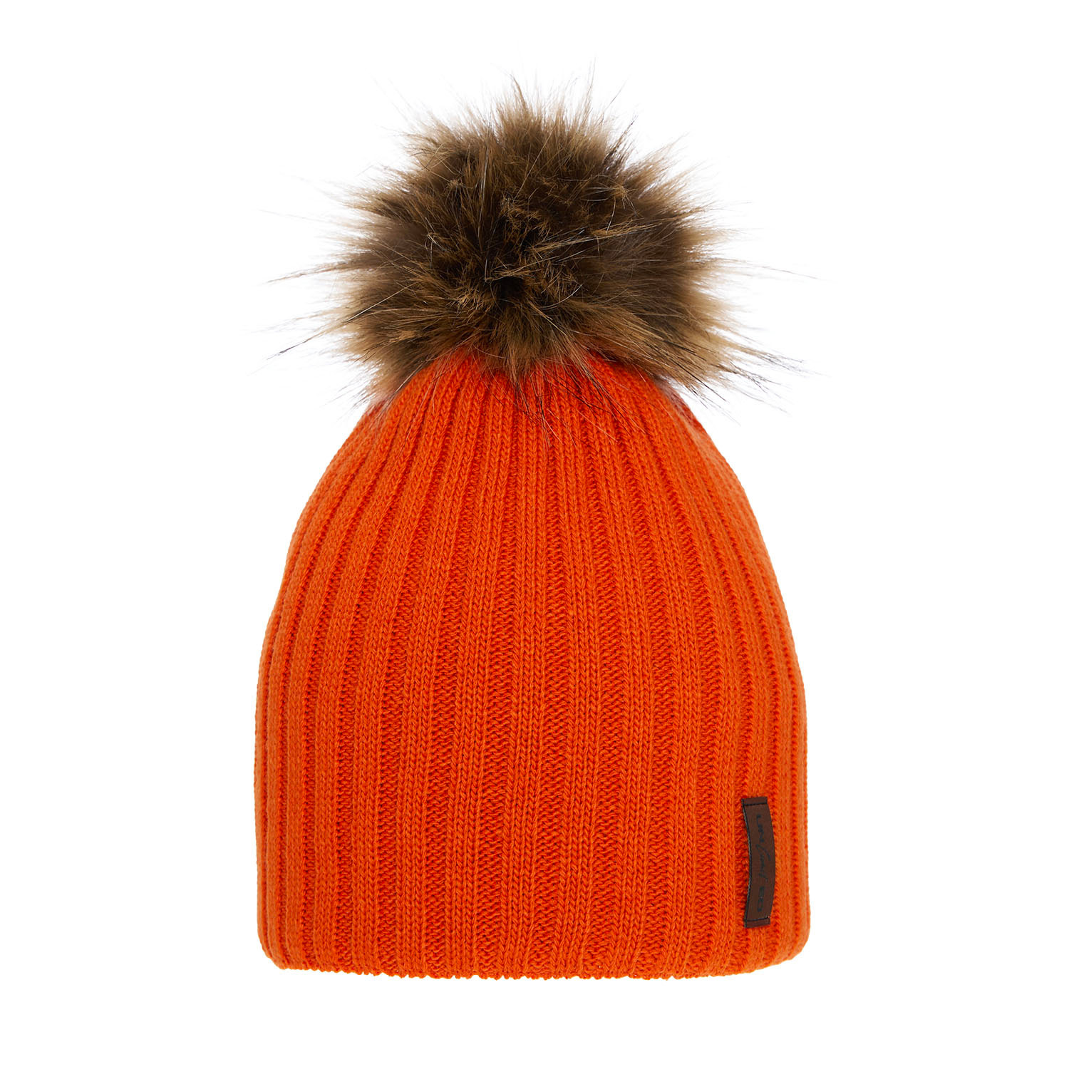 Bonnet d'hiver garçon, orange, avec pompon, Amur