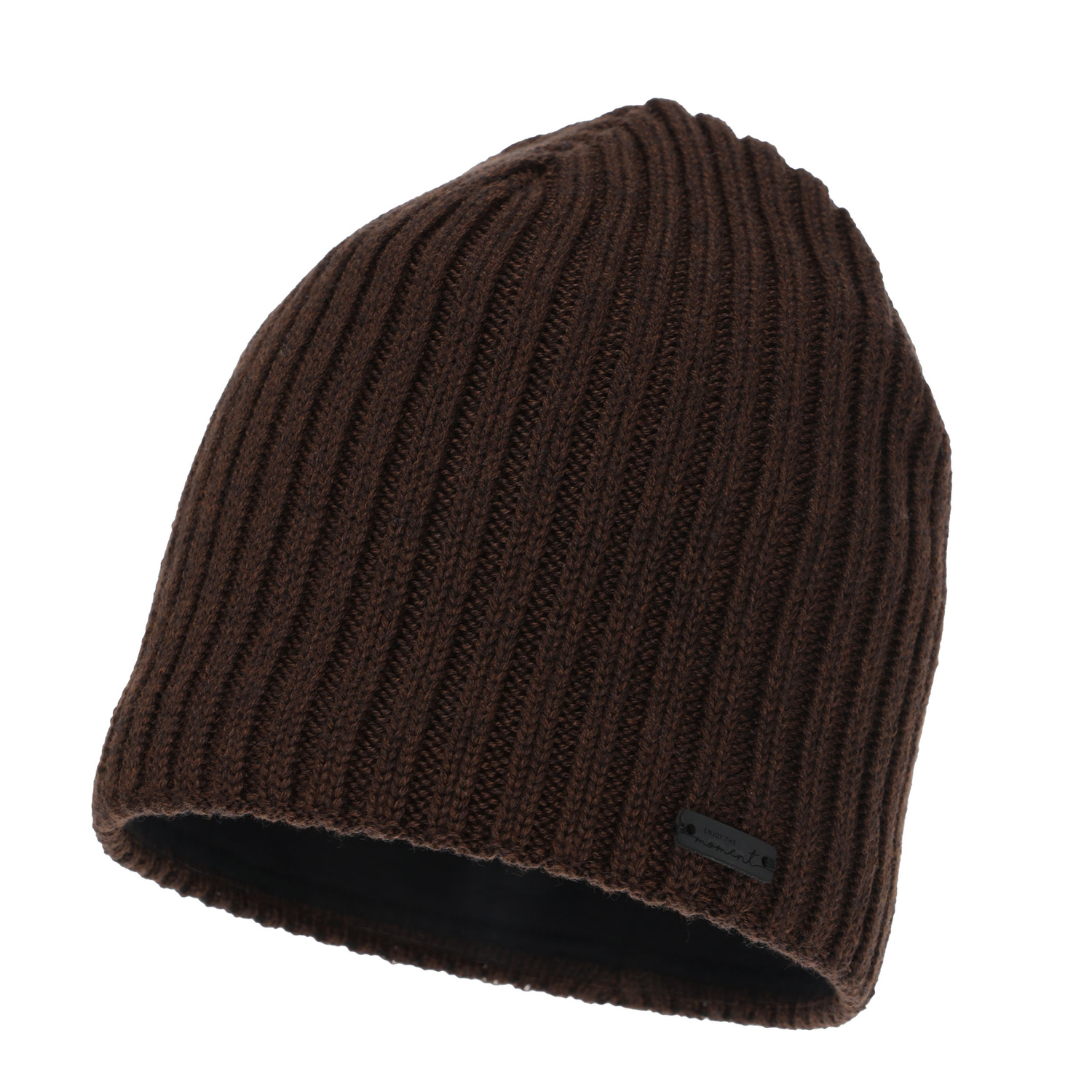 Bonnet d'hiver femme, brune, avec laine mérinos, Soletta