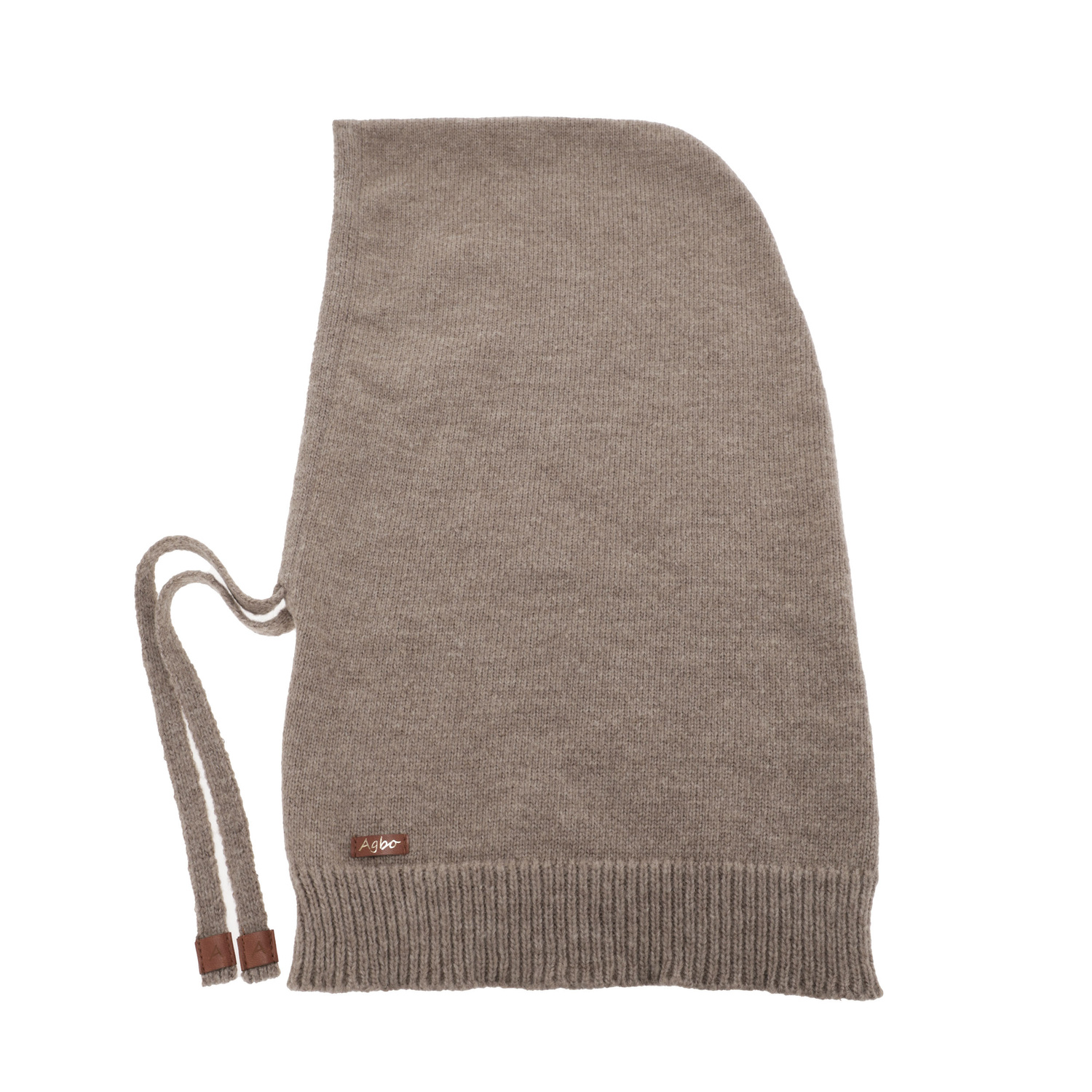 Cagoule d'hiver femme, beige foncé, avec laine mérinos, Elizabeth