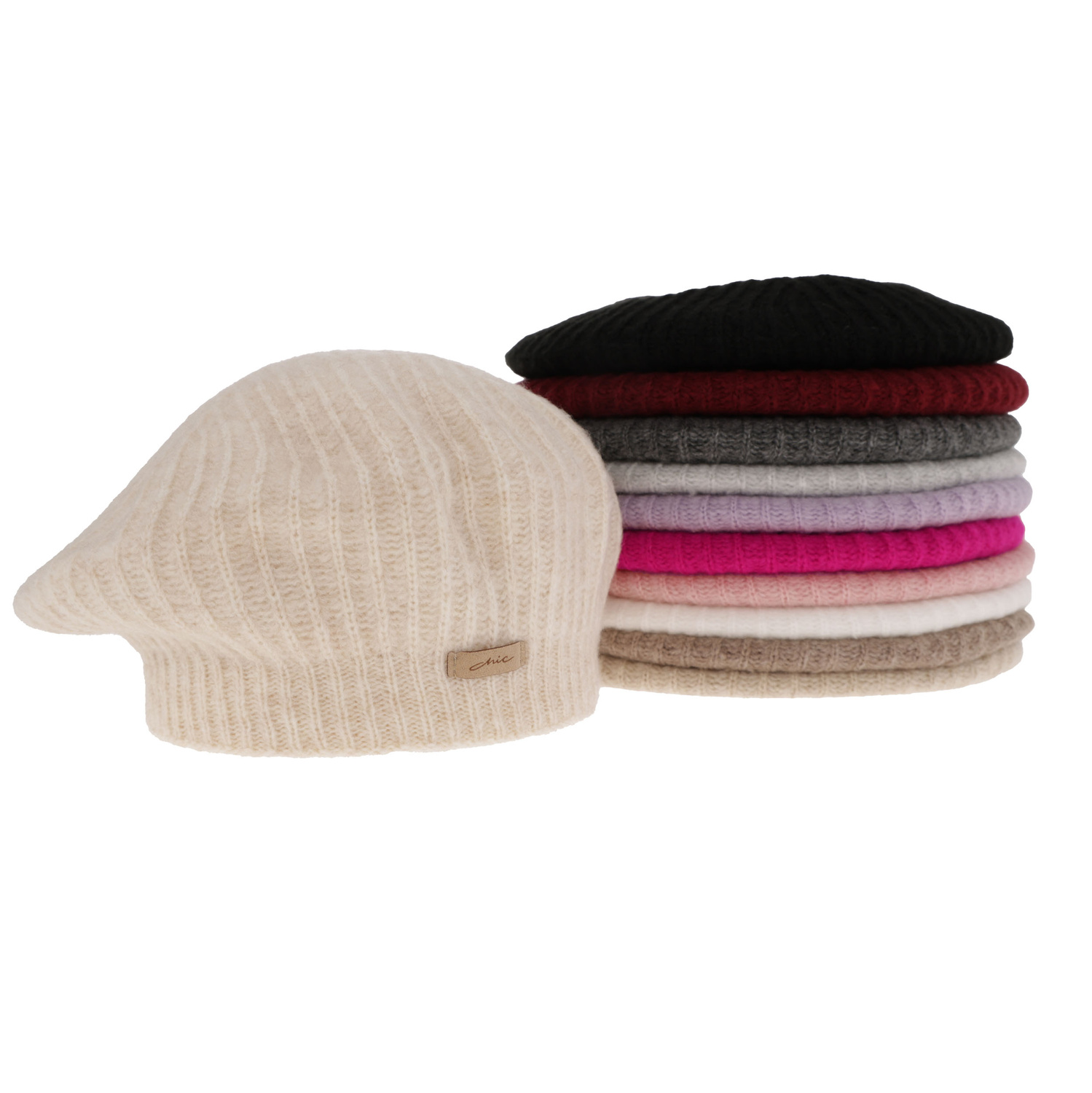Beret d'hiver femme, violet, Grace