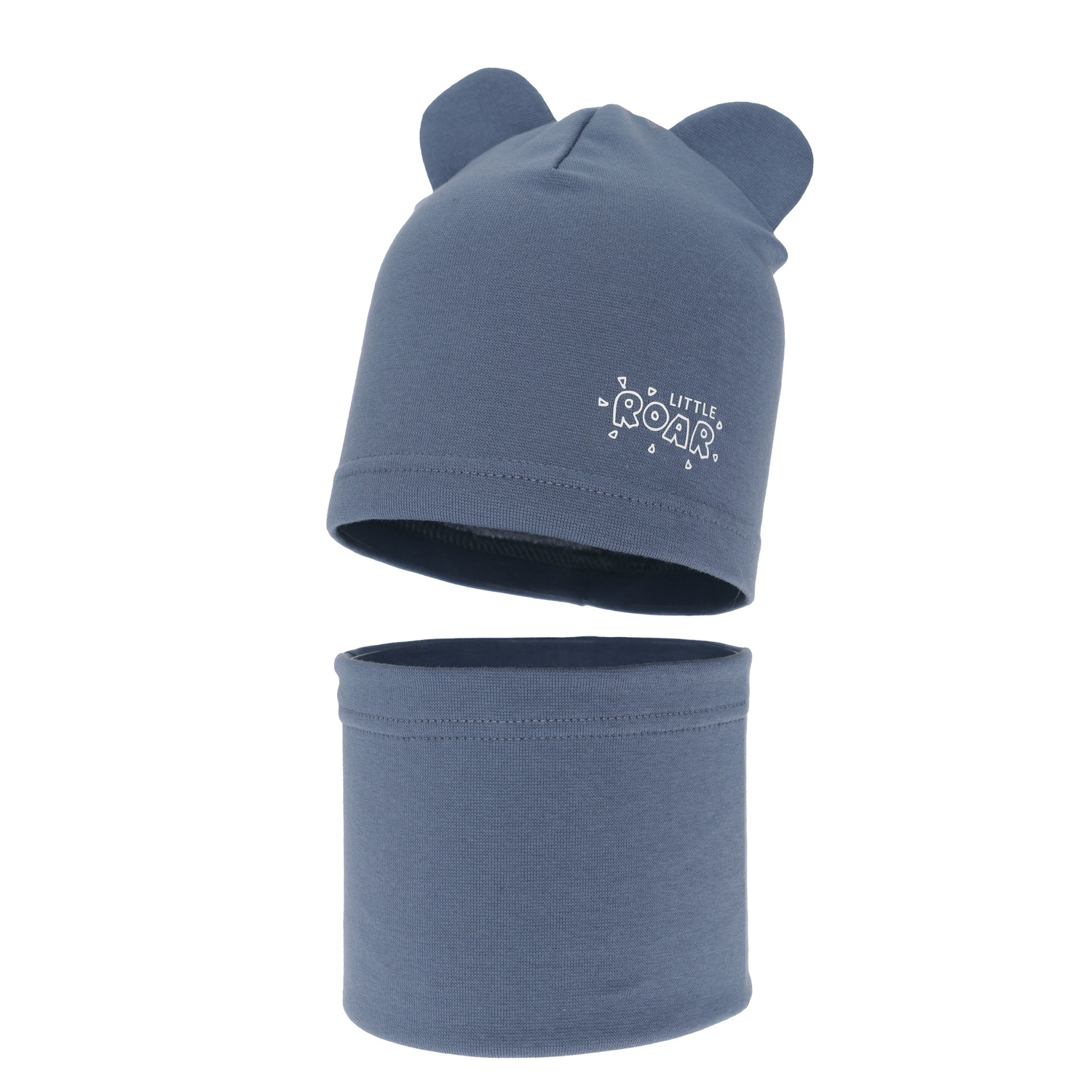 Ensemble automne/printemps garçon: bonnet et snood, bleu, Cymes