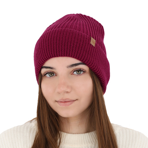 Bonnet d'hiver femme, camel, 100% Laine Mérinos, Isla