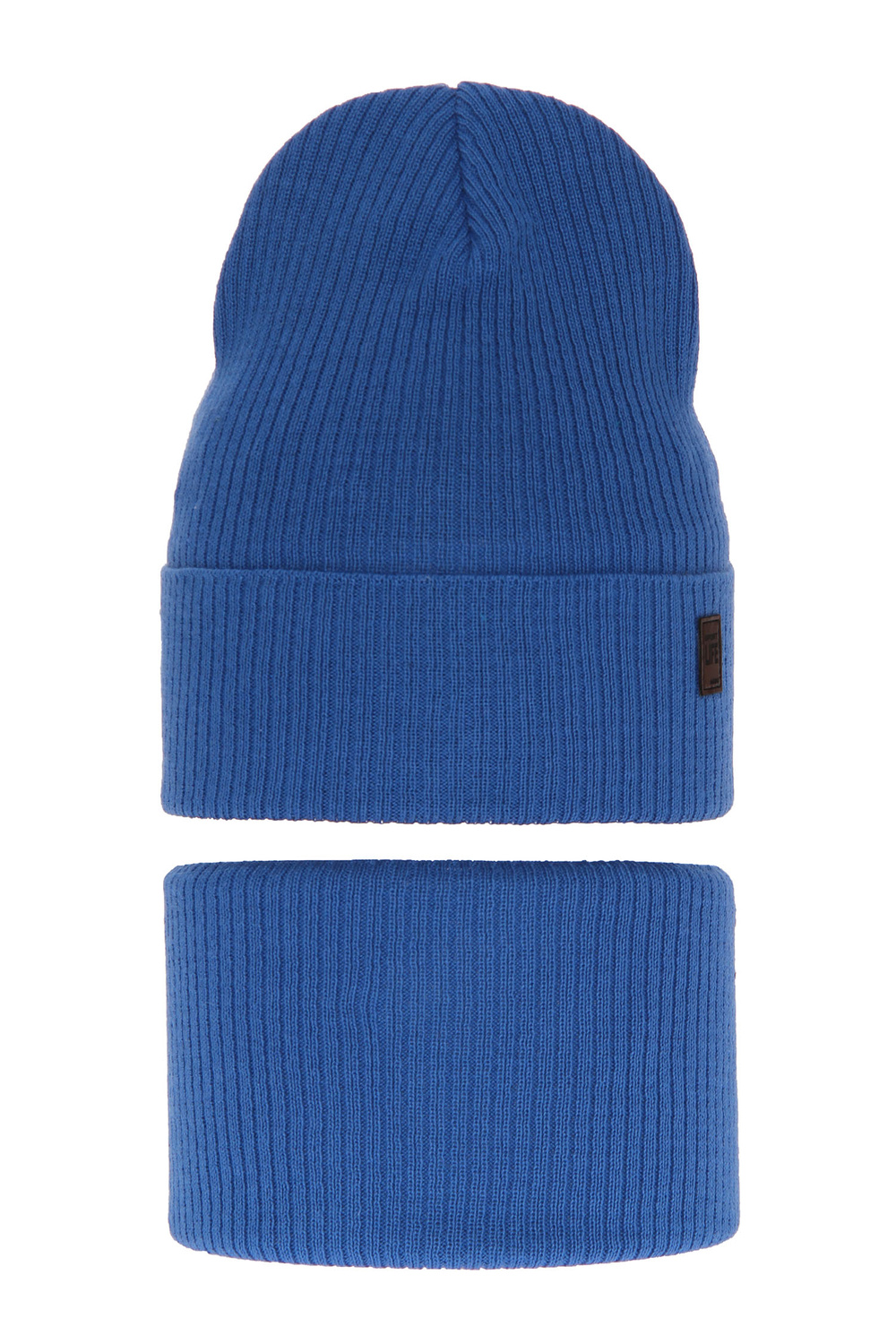 Ensemble automne/printemps garçon: bonnet et snood, avec coton, bleu, Dragon