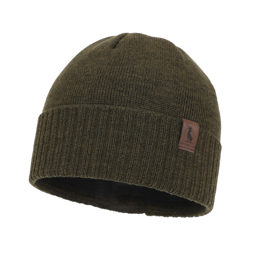 Bonnet d'hiver homme, khaki, avec laine mérinos, Bonnet de chasse Hogan
