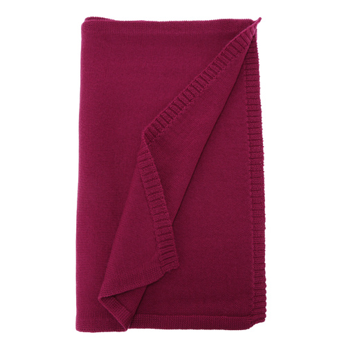 Écharpe d'hiver femme, amarante, 100% laine mérinos, Elonia