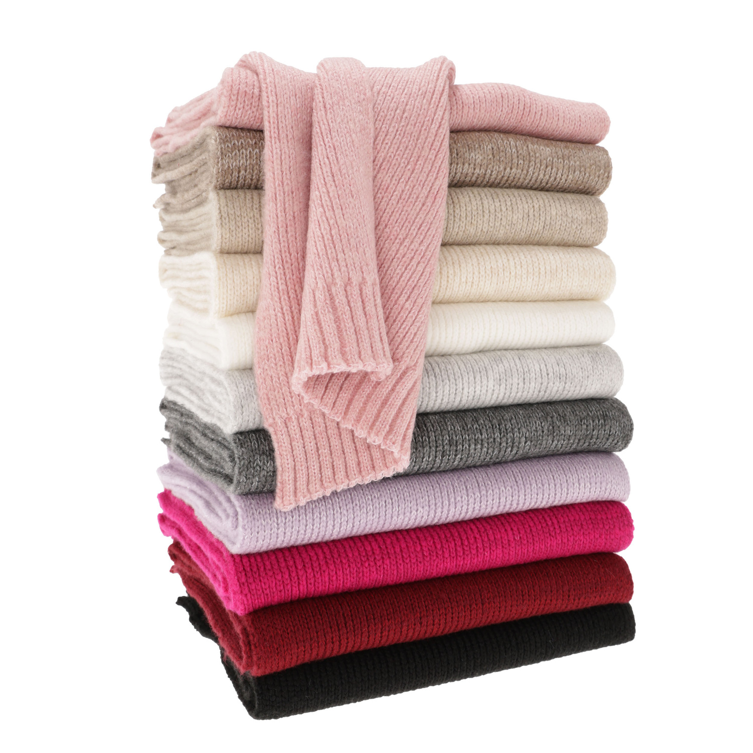 Écharpe d'hiver femme, brune, avec laine, Loretta