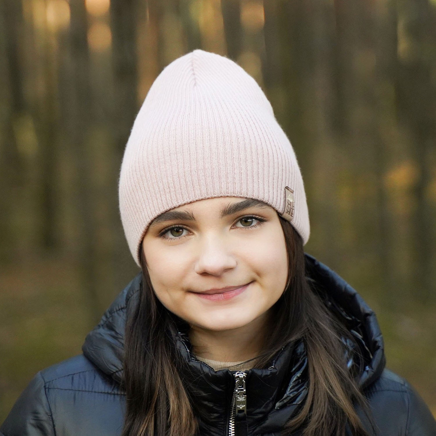 Bonnet d'hiver fille, violet, Elvina