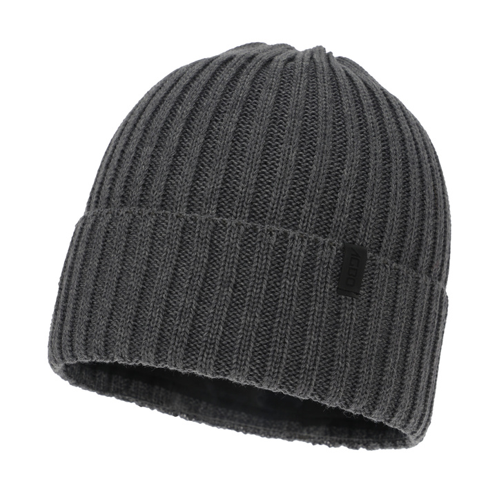 Bonnet d'hiver homme, gris, avec laine mérinos, Tyrol