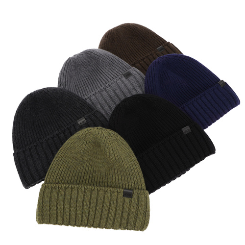 Bonnet d'hiver homme, vert, Avec laine mérinos, Bruner