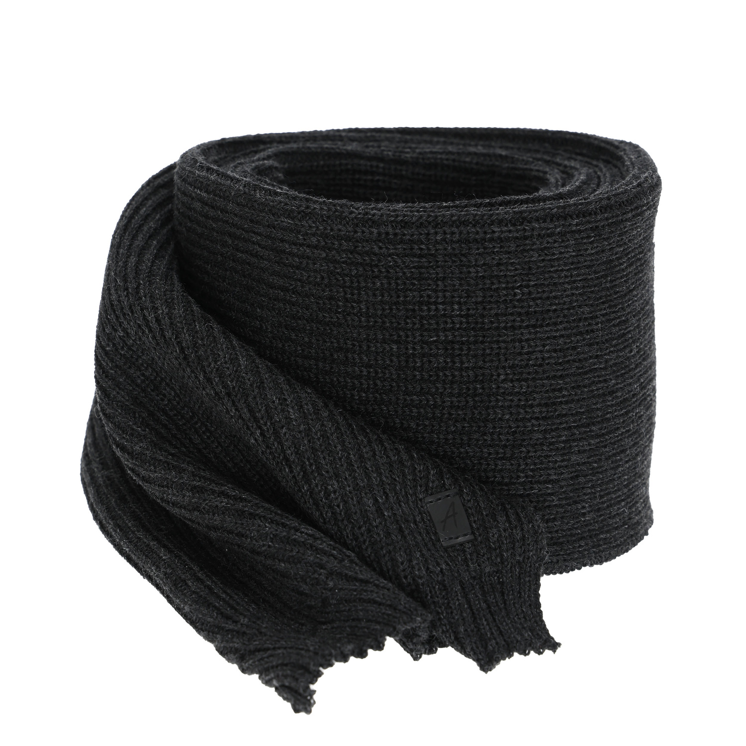 Écharpe d'hiver homme, gris, avec laine mérinos Algor