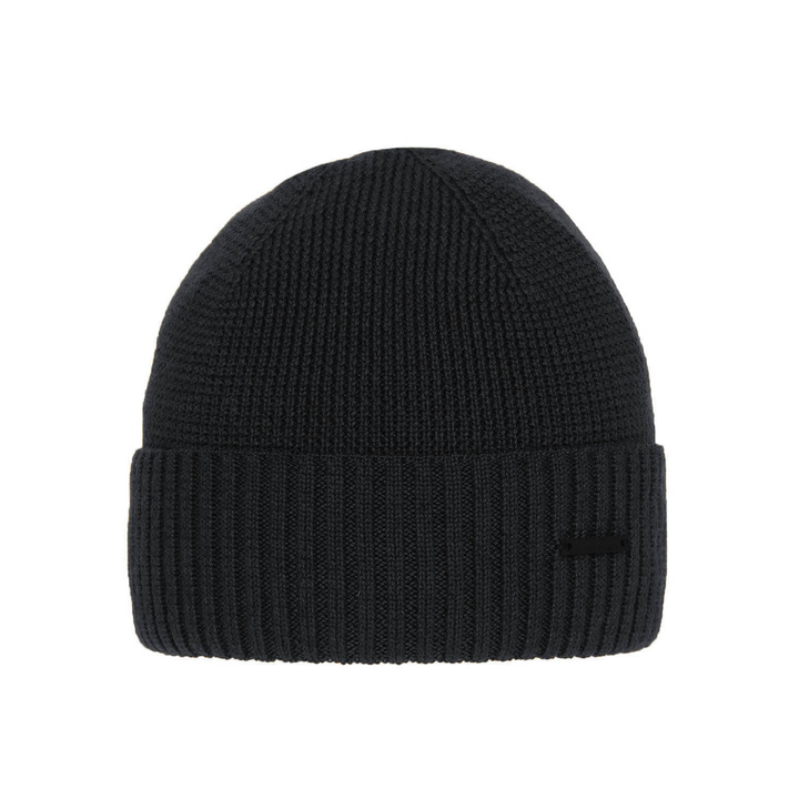 Bonnet d'hiver homme, gris, avec laine mérinos, Henk