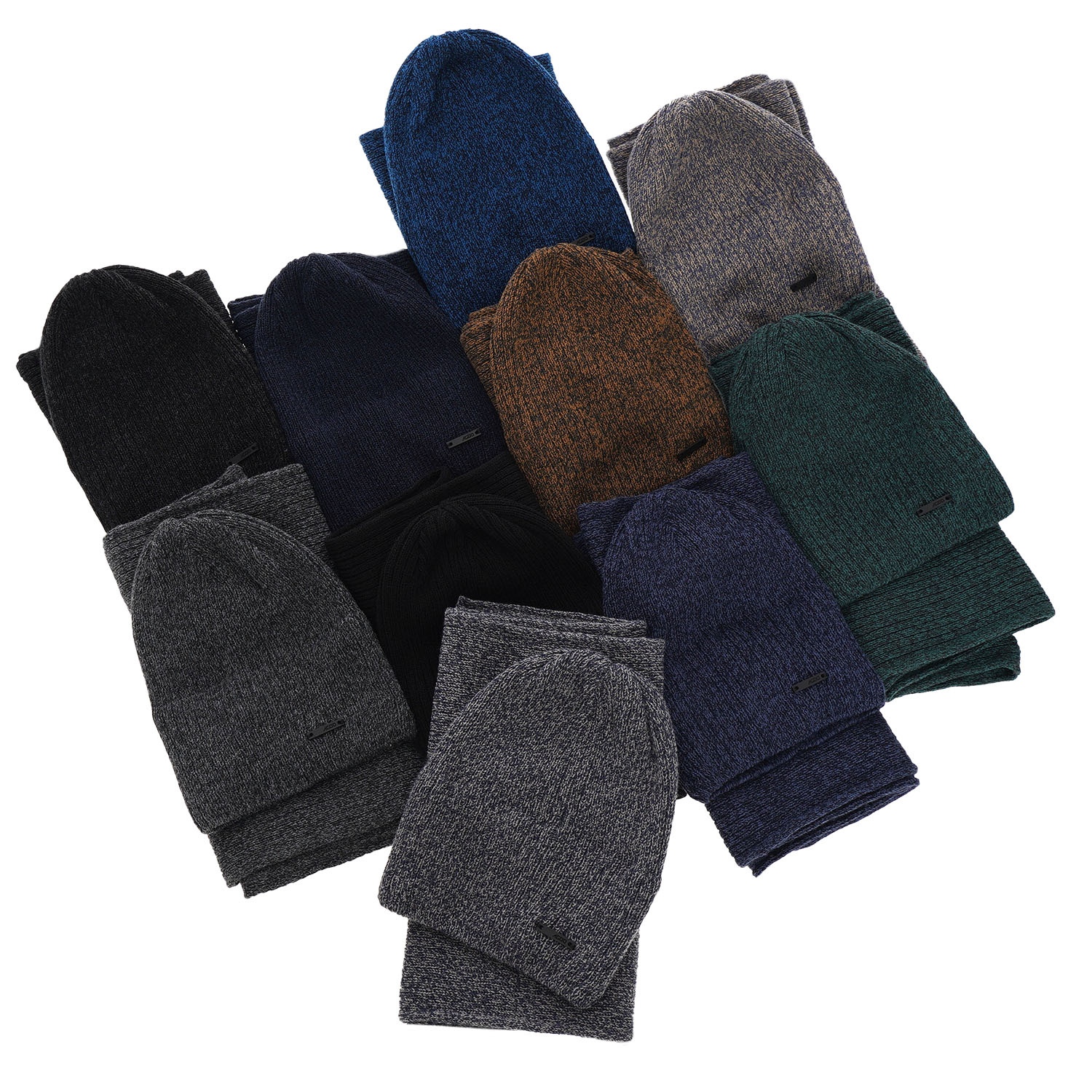 Ensemble d'hiver garçon: bonnet et snood, bleu marine, Elmer
