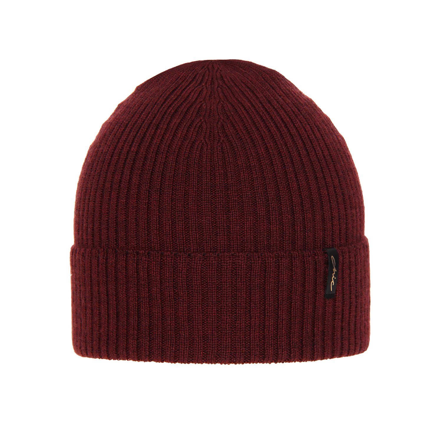 Bonnet d'hiver femme, bordéau, avec laine mérinos, Megan