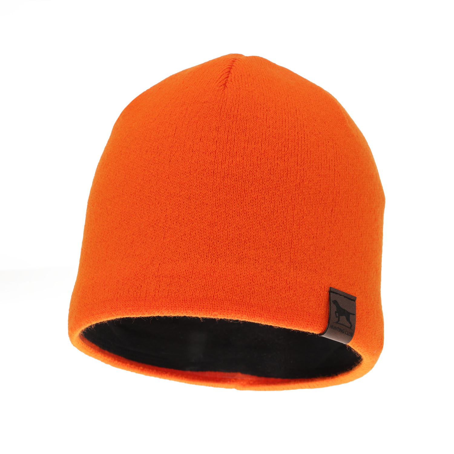 Bonnet de chasse homme d'hiver, orange, avec pompon, Charles
