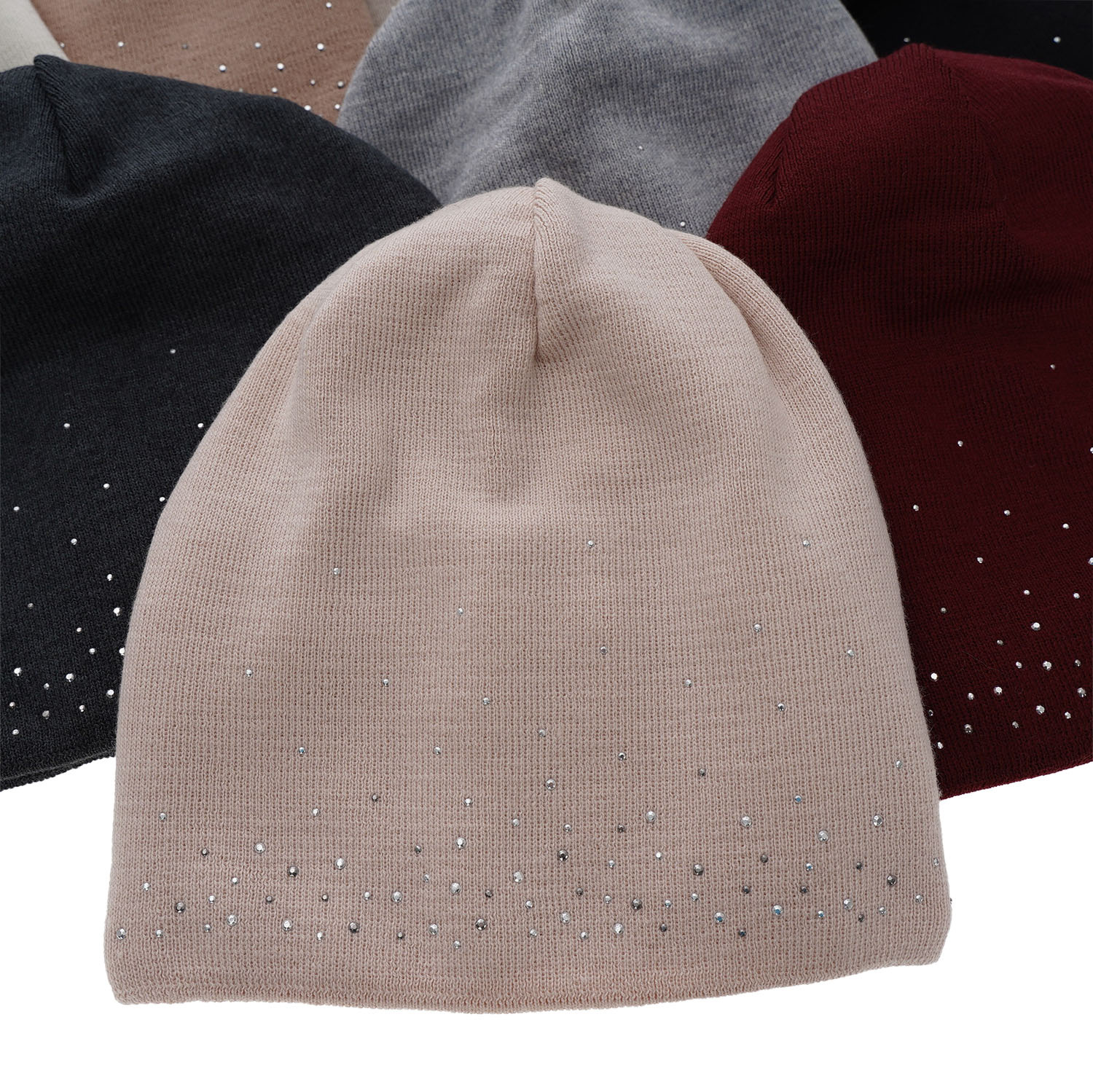 Bonnet d'hiver femme, rose, avec laine mérinos, Minerwa