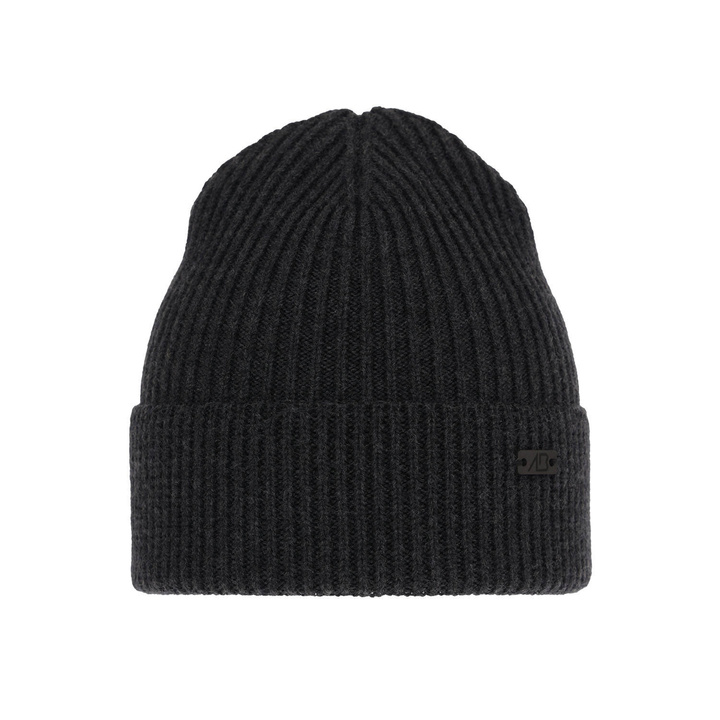 Bonnet d'hiver homme, gris, avec laine mérinos, Owen