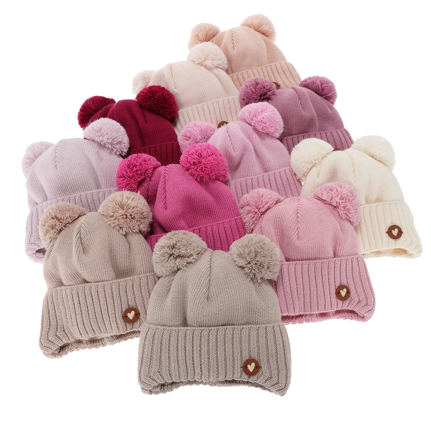 Bonnet d'hiver fille, morelowa, avec liens, avec laine mérinos, Mesyna