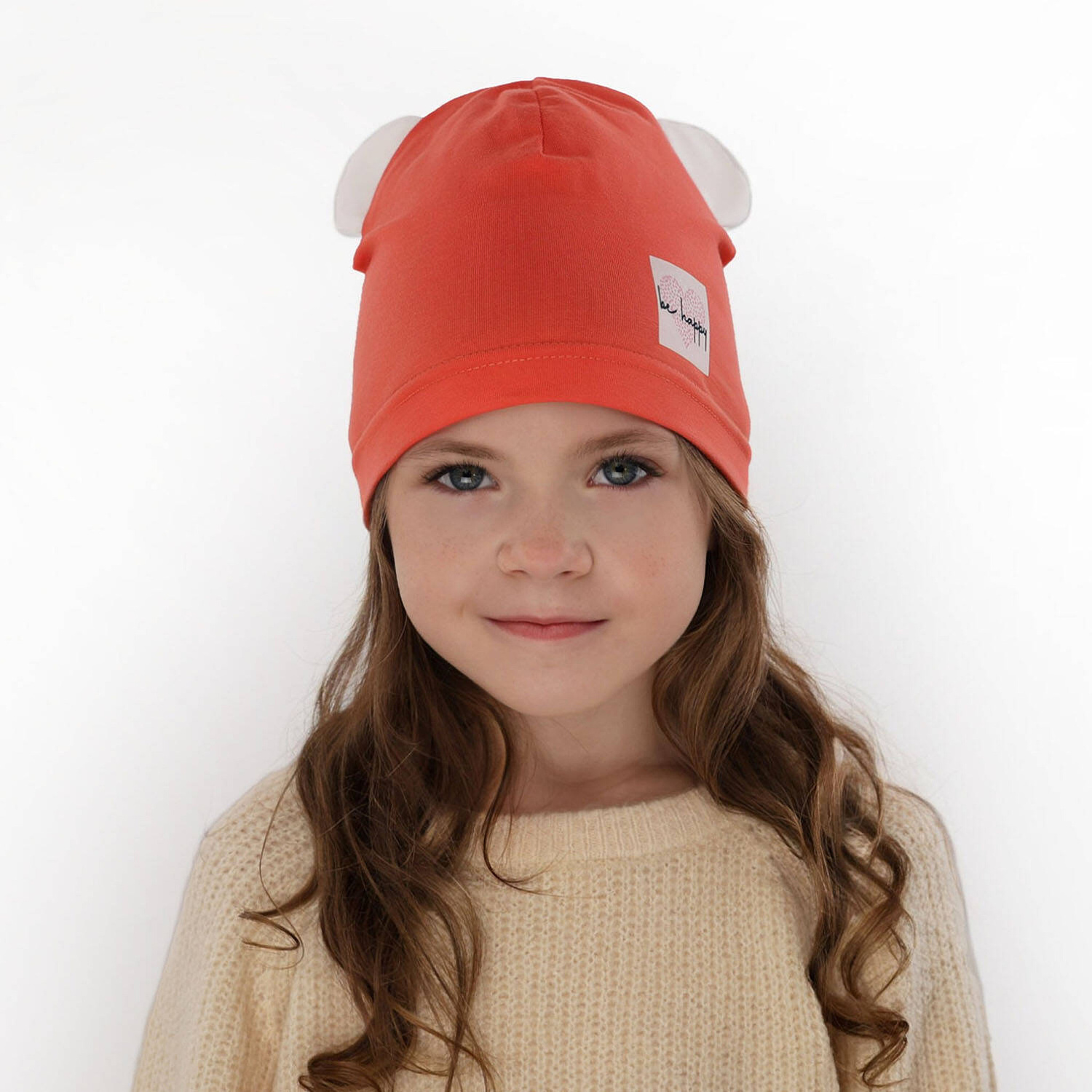 Bonnet automne/printemps fille, vert citron, en coton, Joga