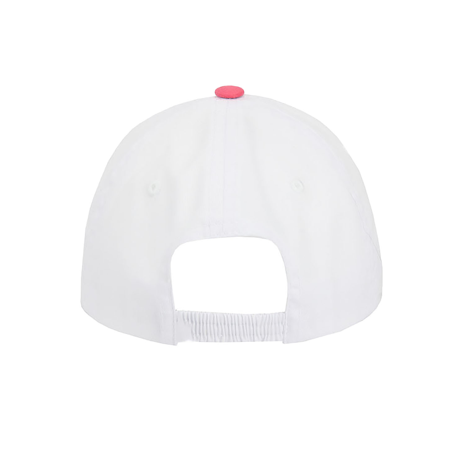 Casquette fille, automne/printemps, blanc, coton, visière saumon, love