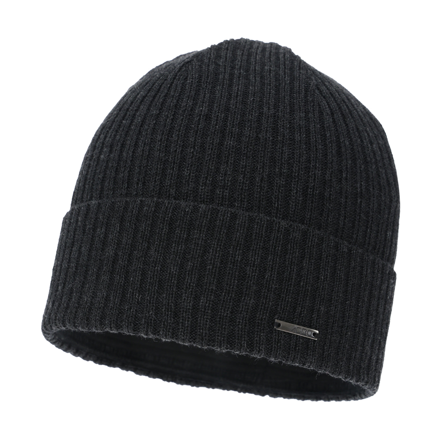 Bonnet d'hiver homme, gris foncé, avec laine mérinos, Baltor